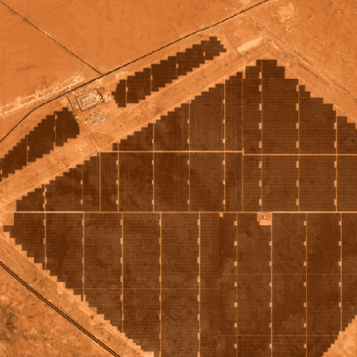 Sentinel-2 true-colour chip of Sudair PV, 1,500 MW, 2025-05-09